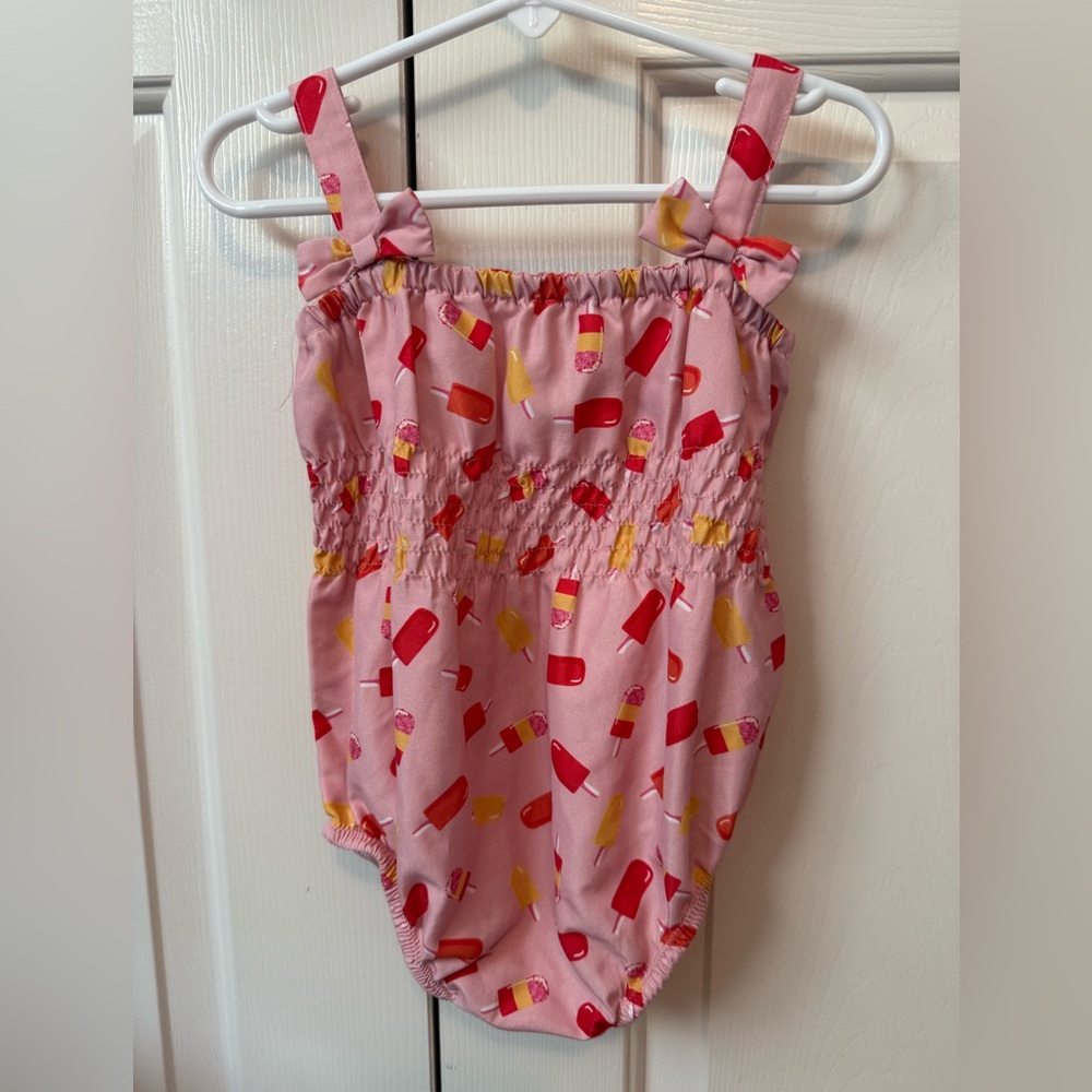 Rachel Riley Pink Popsicle Print Girl’s Swimsuit